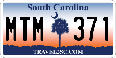 SC license plate MTM371
