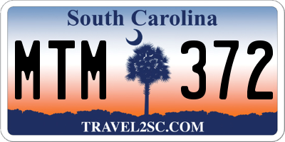 SC license plate MTM372
