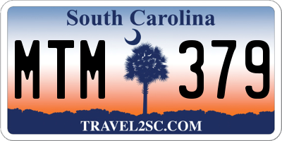 SC license plate MTM379