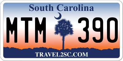 SC license plate MTM390
