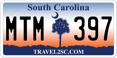 SC license plate MTM397