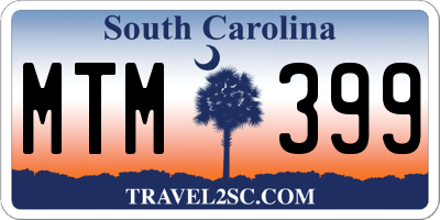 SC license plate MTM399