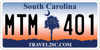 SC license plate MTM401