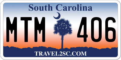 SC license plate MTM406