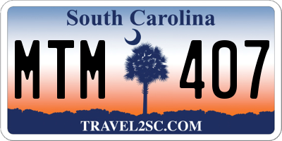 SC license plate MTM407