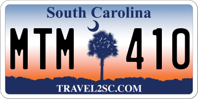 SC license plate MTM410
