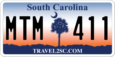 SC license plate MTM411