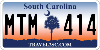 SC license plate MTM414