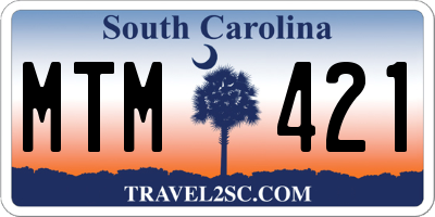 SC license plate MTM421