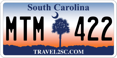 SC license plate MTM422