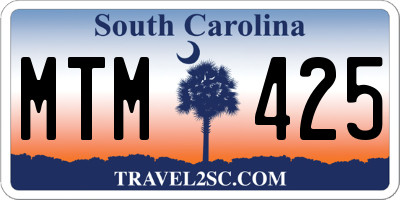 SC license plate MTM425
