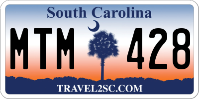 SC license plate MTM428