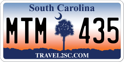 SC license plate MTM435