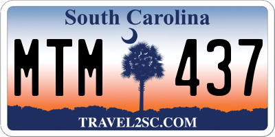 SC license plate MTM437