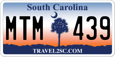 SC license plate MTM439