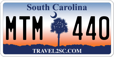 SC license plate MTM440
