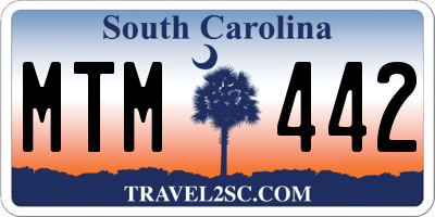 SC license plate MTM442