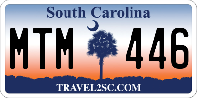 SC license plate MTM446