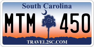 SC license plate MTM450