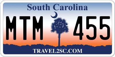 SC license plate MTM455