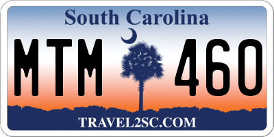 SC license plate MTM460