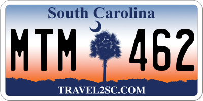 SC license plate MTM462