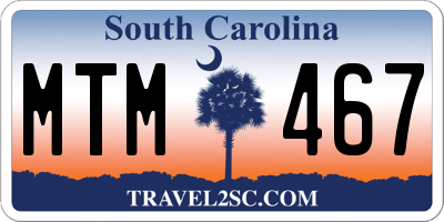 SC license plate MTM467