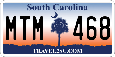 SC license plate MTM468