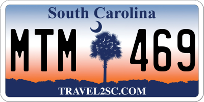 SC license plate MTM469