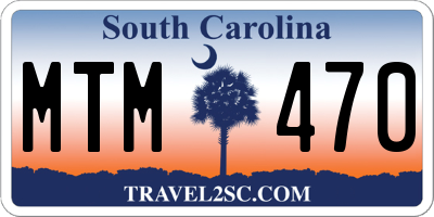 SC license plate MTM470