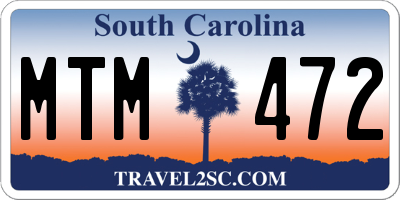 SC license plate MTM472