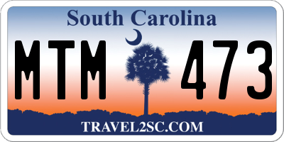 SC license plate MTM473