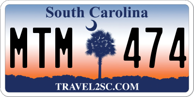 SC license plate MTM474