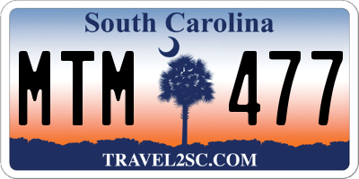 SC license plate MTM477