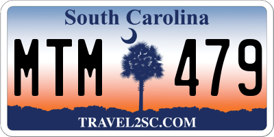 SC license plate MTM479