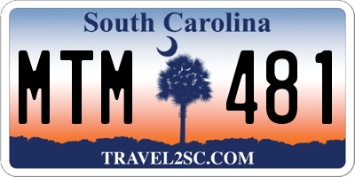 SC license plate MTM481