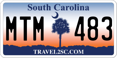 SC license plate MTM483