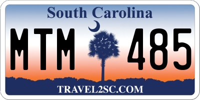 SC license plate MTM485