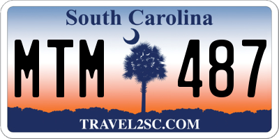 SC license plate MTM487