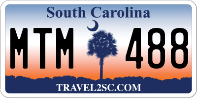 SC license plate MTM488