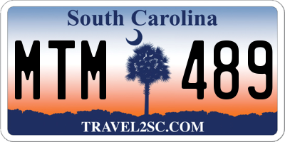 SC license plate MTM489