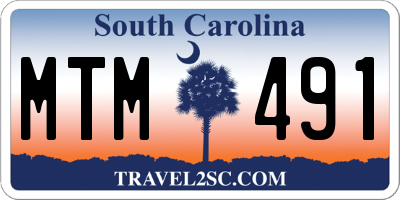 SC license plate MTM491