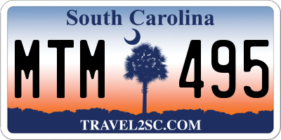 SC license plate MTM495