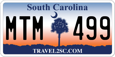 SC license plate MTM499