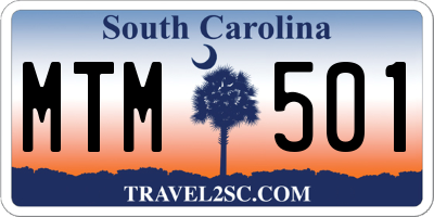 SC license plate MTM501