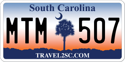 SC license plate MTM507