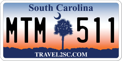 SC license plate MTM511