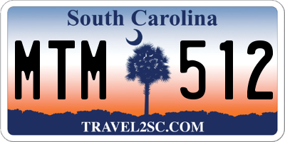 SC license plate MTM512