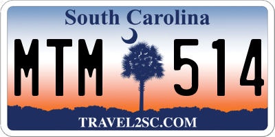 SC license plate MTM514