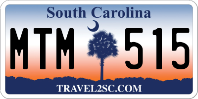 SC license plate MTM515